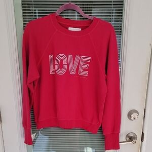 Spiritual Gangster Graphic Love Crewneck Sweatshirt Sz XS Fuchsia